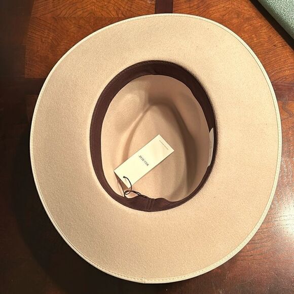 Will + Bear Cream Wool Fedora Unisex Hat(Size XL)